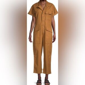 Current/Elliott The Eximia Utility Jumpsuit Camel Wheat Size 3 (Large)